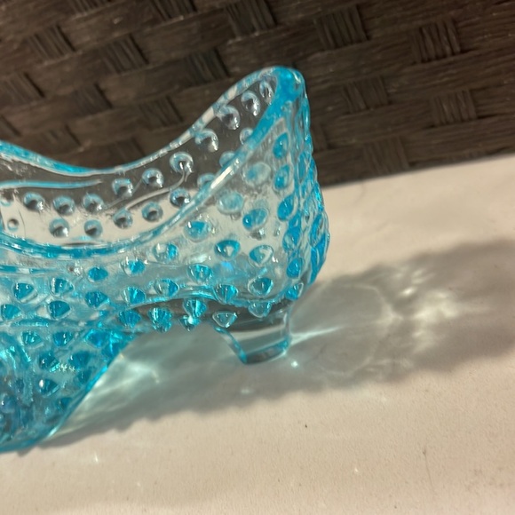Vintage 1940 blue Fenton hobnail shoe Cinderella design - Picture 6 of 8